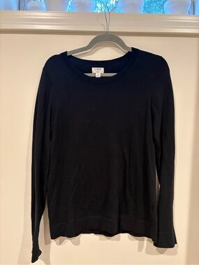 J. Crew Factory Black Crewneck Sweater